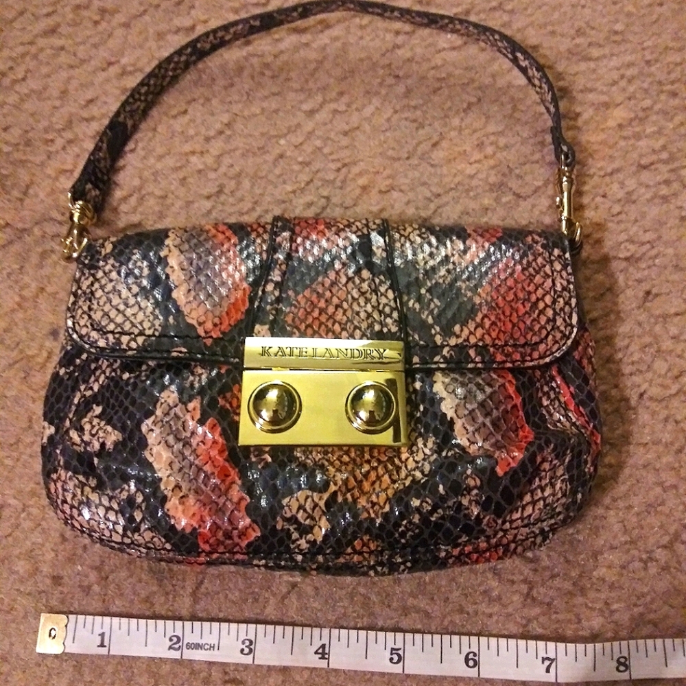 Kate Landry Snakeskin Crossbody Mini Purse